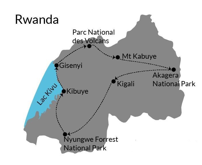 Rwanda Self Drive Safaris Routes